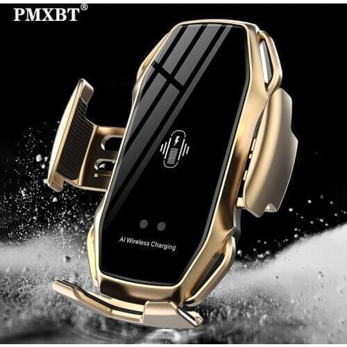 Car Wireless Charger 10W Qi Automatic Clamping Car Mount Fast Wireless Charging Car Phone Holder For iPhone 11 Pro XS Max XR X 8