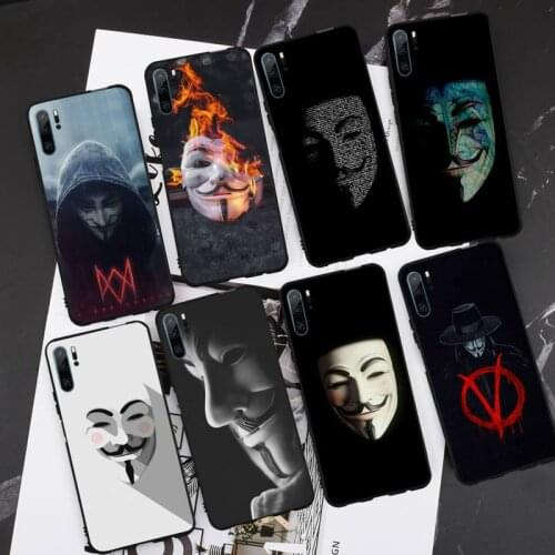 V-vendetta Mask rose Phone Case For Huawei P20 P30 P40 lite Pro P Smart 2019 Mate 10 20 Lite Pro Nova 5t
