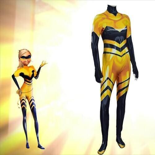Kids Anime Queen Bee Fox Lady Cosplay Costume Children CAT Noir Clothing Rena Rouge Bug Adult Halloween Cosplay Zentai Bodysuit