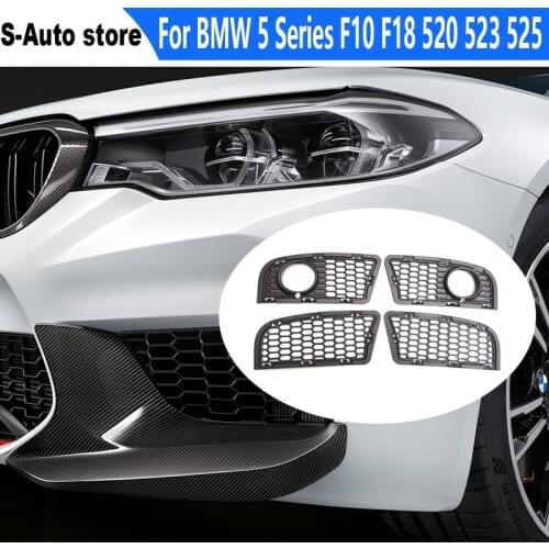 For BMW 5 Series F10 F18 520 523 525 modified M5 front bumper fog lamp net fog lamp frame grille cover