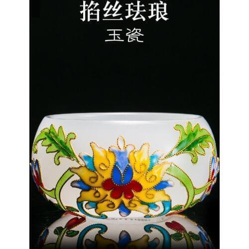 Porcelain Teacup Master Cup Tasting Cup Copper Enamel Color Large Glazed Teacup Bowl Single Cup Tea Set Drinkware Cups