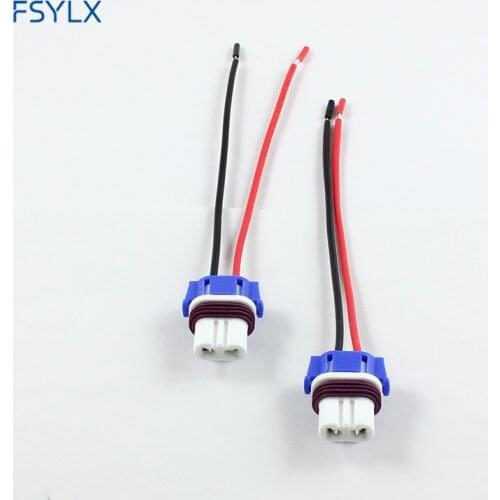 FSYLX LED 9006 9005 H7 Ceramic socket connector male plug HB3 9005 9006 HB4 H7 Car LED fog light bulb holder ceramics sockets