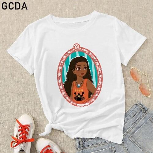 Womens T-shirt SHINY Moana Modern Fashion Tshirt Harajuku Cool Girl T-shirt Punk Clothing Top Harajuku T shirt