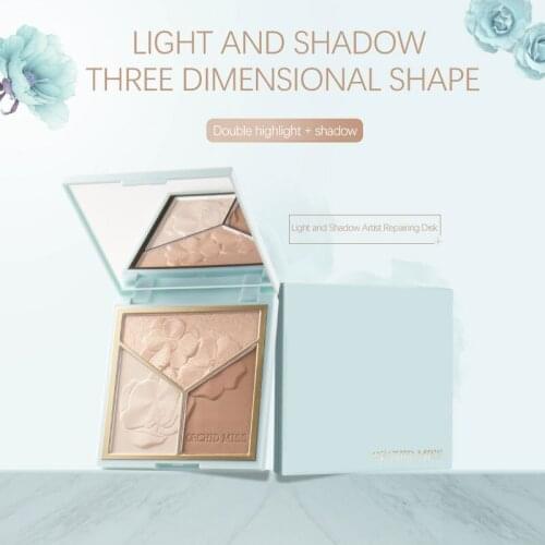 High-gloss Repairing Plate Face Brightening Matte Nose Shadow Shadow Three-dimensional Blush Three-in-one Plate Cosmetic TSLM1