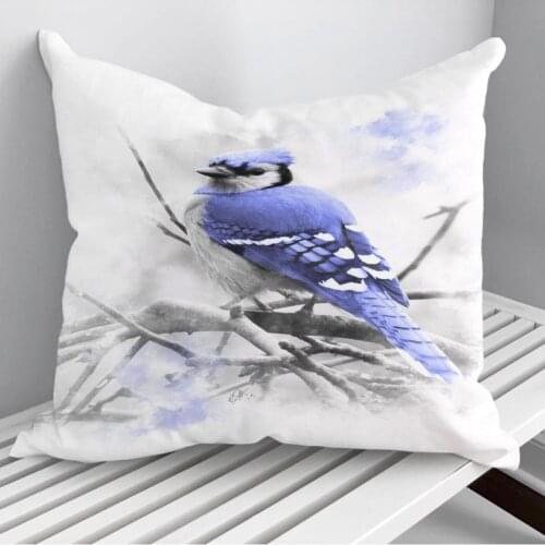 Blue Jay Throw Pillows Cushion Cover On Sofa Home Decor 45*45cm 40*40cm Gift Pillowcase Cojines Dropshipping