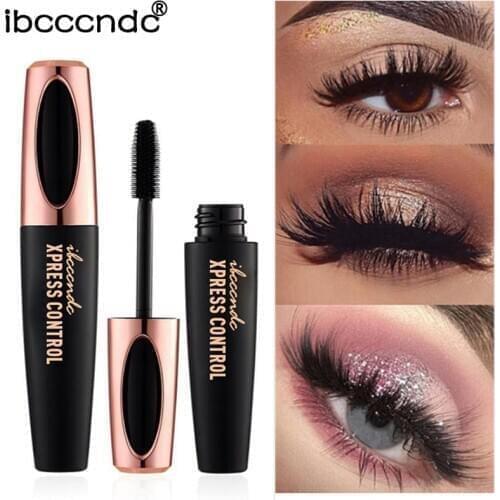 IBCCCNDC Mascara, waterproof, sweat-proof, thick curly long fiber color does not fade, not smudged, make-up 4d Mascara