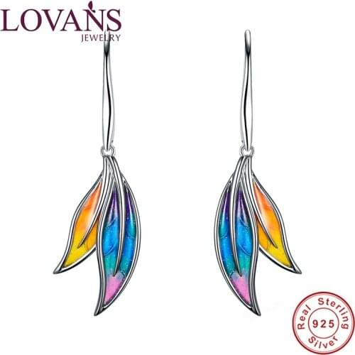 LOVANS Latest Fashion 925 Sterling Silver Drop Earrings Jewelry Sets Simple Design Daily Wear Zircon Earrings