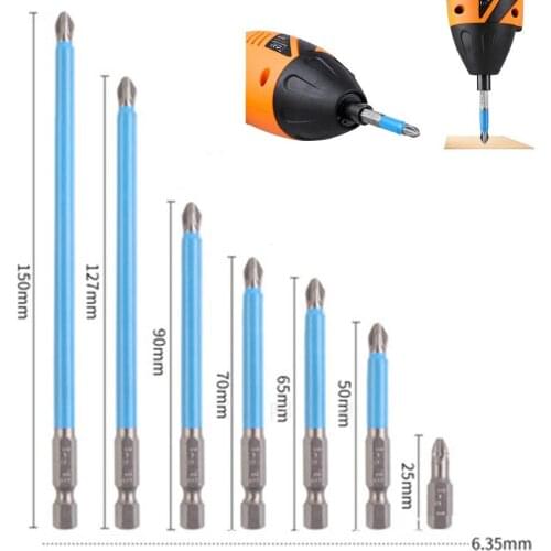 Magnetic Anti-Slip Drill Bit 10Pcs/set Screwdriver Bits Steel Strong Magnetic Cross Drill Bit Shank Impact Tough SAL99