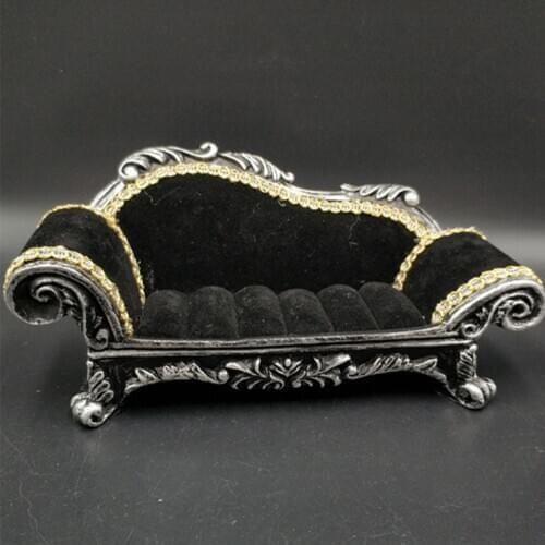 1/12 Scale European-style Fabric Sofa Deck Chair Chaise Longue Model Fit for 10-15cm Action Figure Doll Collection