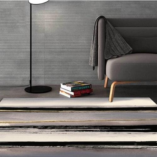 Retro Strip Washable Living Room Carpet Bedside Rugs Bedroom Large Doormat Sofa Carpet Soft Floor Mats For Kitchen Bathroom