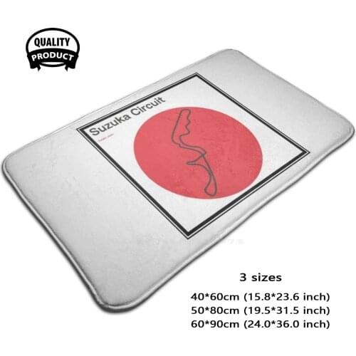 Suzuka Track Soft Foot Pad Room Goods Rug Carpet Suzuka Japan 1988 Race Car Driving Fan Art Kids