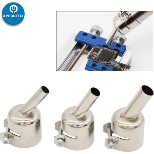 PHONEFIX 45 Degree Nozzles 3/4/5/7/8/10mm Hot Air Gun Curved Nozzle for Hot Air Gun Station Replacement Curved Nozzle Tips
