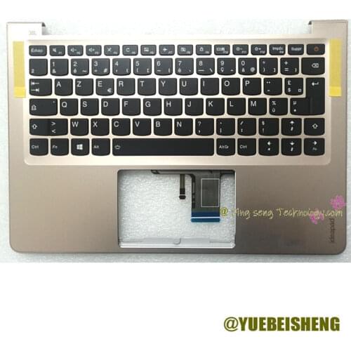 YUEBEISHENG New For Lenovo ideapad Air 13 Pro PRO 710S-13 palmrest FR French keyboard upper cover Backligt Golden,5CB0L47115