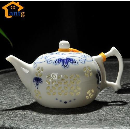 New Arrival Ultra-Thin Exquisite Teapot Blue and White Porcelain tureen fair cup of tea Kettle,Black Tea Ware High Quality