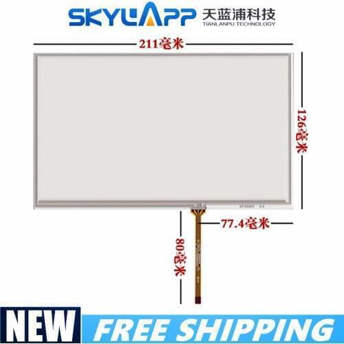 New 9''inch 4 wire resistive touch screen HSD090IDW1 AT090TN10 12 handwriting Touch panel screen Glass 211mm*126mm Free shipping