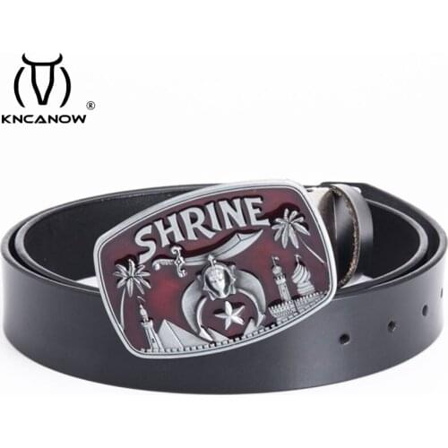 Belts For Women Shrine Buckle Red Cowboy Jeans Gift Strap Feminine Fashion Designer Belt Men High Quality Genuine Leather Cinto