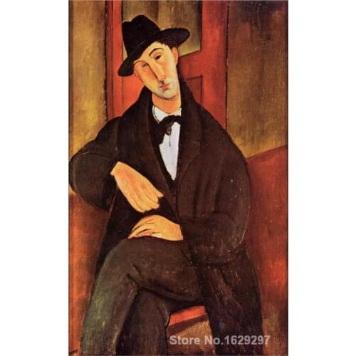 Modern painting on canvas Portrait of Mario Varvogli Amedeo Modigliani High quality Hand painted