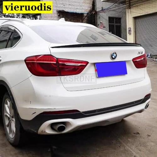 Car Styling ABS X6 F16 2015-2019 Rear Spoiler Trunk Wing for BMW X6 F16 M-Performance Style