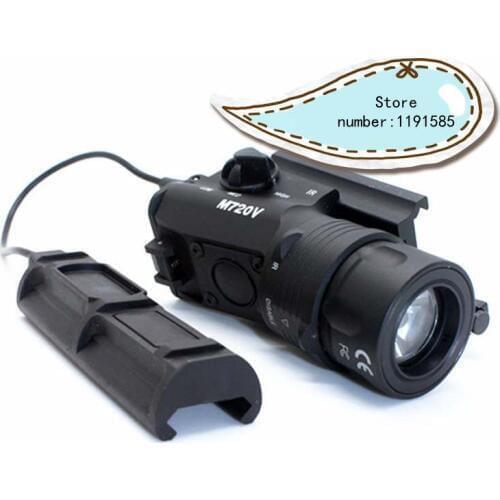 Airsoft M720V Tactical Flashlight Constant / Momentary / Strobe Gun Light QD Mount with Tail Switch