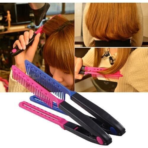 V-shaped Clip-type Curling Comb Modeling Design DIY Hairdressing Combs Straightening Comb Hair Styling Tool