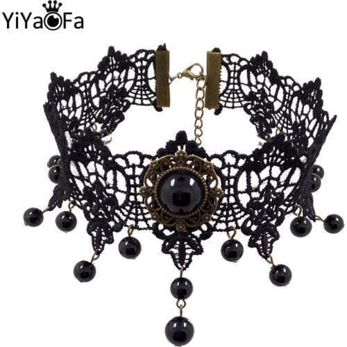 YiYaoFa Vintage Choker Necklace Gothic Jewelry False Collar Statement Necklace for Women Accessories Girl Party Jewelry GN-12