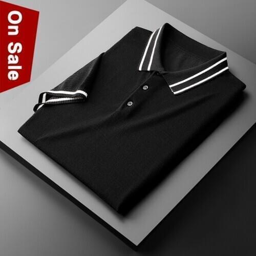 High Quality Men Polo Shirts Male Summer Contrast Collar Short Sleeve Knitted Sweater Brand Polos Men Pullover Breathable Tops
