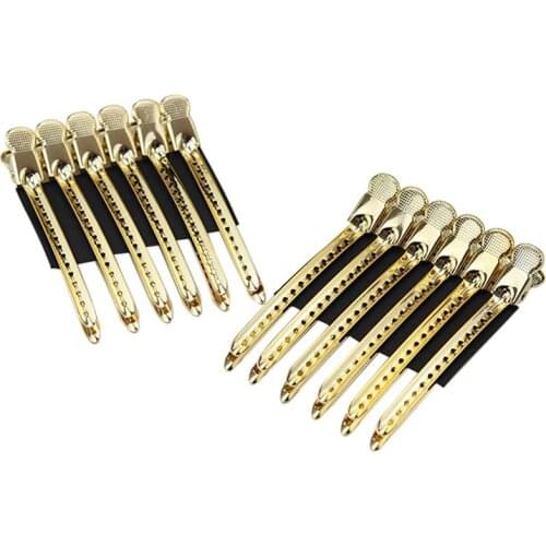 12PCS Stainless Steel Duckbill Hair Clip Universal Hair Styling Salon Hairdressing Styling Hairpin Clips