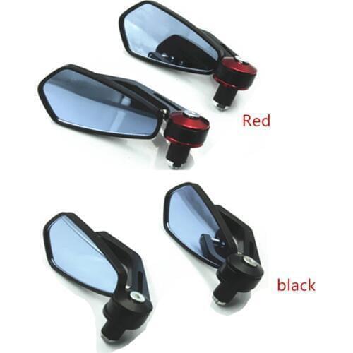 Motorcycle Bike Aluminum Red /Black Bar End Side Rear View Mirror For Honda CBR1100 CB Kawasaki KDX80 KLX Ninja Suzuki GSX1000