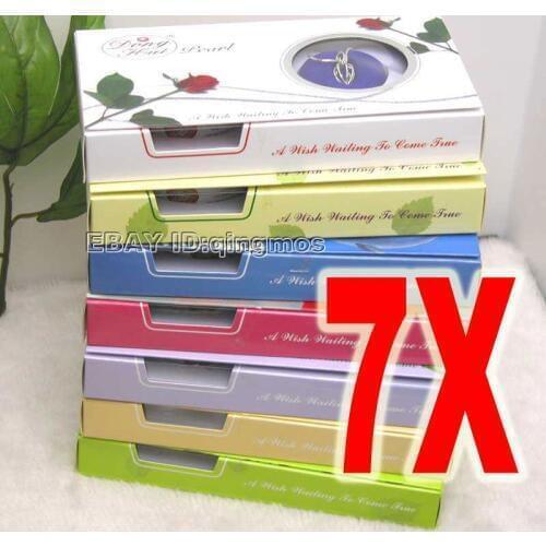 SALE Popular Day Gift Wholesale 7X boxes Heart pendant Wish Pearl Necklace Gift set-3621 Wholesale/retail Free shipping