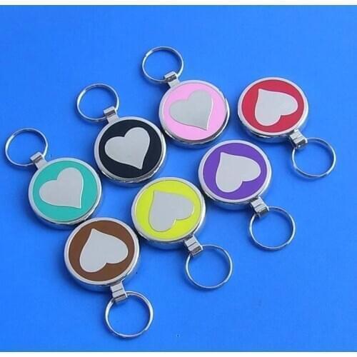 Zinc Alloy Silver Embossed Heart Logo Dog Tags