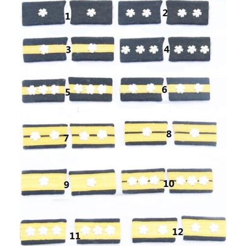 WWII WW2 Imperial Japanese Navy officer Rank Collar Tabs metal wire Badge collect