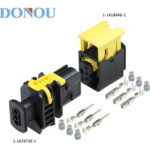 1-1670730-1 3P new energy vehicle connector Waterproof wire harness connector with terminal 1-1418448-1
