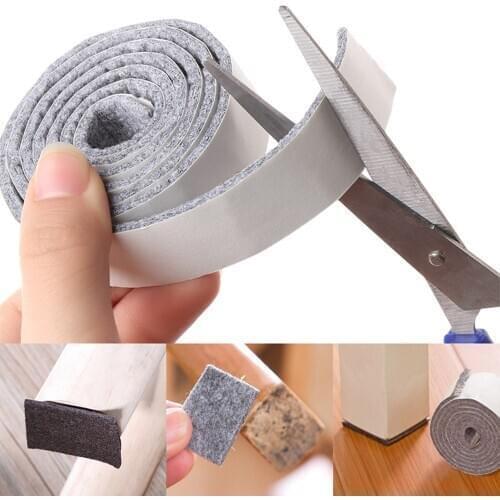 1Roll 100cm Anti-slip Felt Furniture Leg Pad Self-Adhesive Mat Floor Protector Wear-resisting Table Sofa Leg Pads Chair Fittings