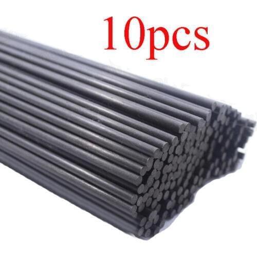 10pcs Dia. 0.5mm/1mm/1.5mm/2mm/3mm/4mm Carbon Fiber Rods Strengthen Stick Pole for Fix Wing RC Model Plane Aircraft Quadcopter