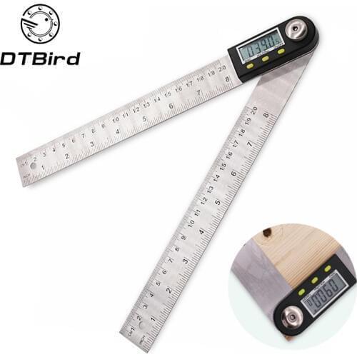 200mm Digital Protractor Inclinometer Goniometer Level Measuring Tool Electronic Angle Gauge Stainless Steel Angle Ruler