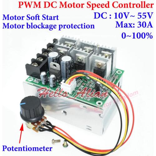 360W DC 12V~48V 18V 24V 30A DC Motor Speed Controller,High Power PWM module Regulator Soft Start Switch