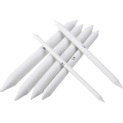 6pcs Double Head Sketch Smudge Pen Paper Blending Stump Tortillon Sketch Art Drawing Pens Tool Student Painting Stationery