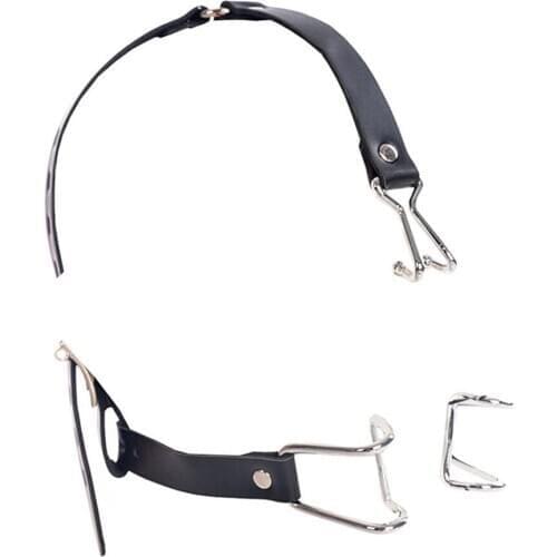 Oral Sex Accessories Metal Nose Hook Erotic Open Mouth Gag For Women Couples Fetish Bdsm Slave Bondage Restraints Leather Toys