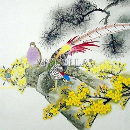 5D DIY Diamond Painting Syrmaticus Stickers Full Round Rhinestone Mosaic Cross Stitch Animals Diamond Embroidery Home Decorative