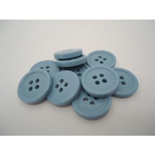 Free shipping 60pcs/lot 18mm 25mm four eye button thin edge light blue button suit button