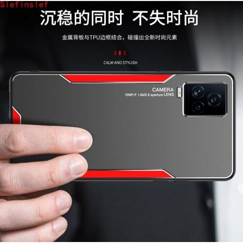 Phone Case for VIVO IQOO 7 5 pro Z1 Z1X 3 pro Neo 3 X60 pro Y20 Y30 U1X S7 S6 S5 Case Cover Metal Panel TPU Silicone Frame Case