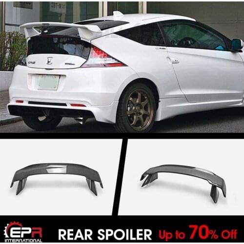 For Honda CR-Z ZF1 MU Style Black Carbon Glossy Rear Spoiler Wing Exterior Accessories Kits