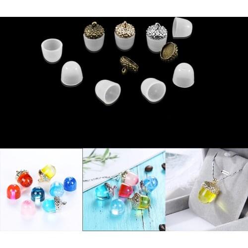 Mold Decorative Craft Acorn Type Epoxy Resin Molds Jewelry Making Silicone Mould For DIY Jewelry Resin Necklace Pendant