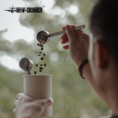 MHW-3BOMBER Measuring Spoon 8g Capacity Stainless Steel Sliver Spot Long Handle Barista Tools Coffee Accessory Original Design