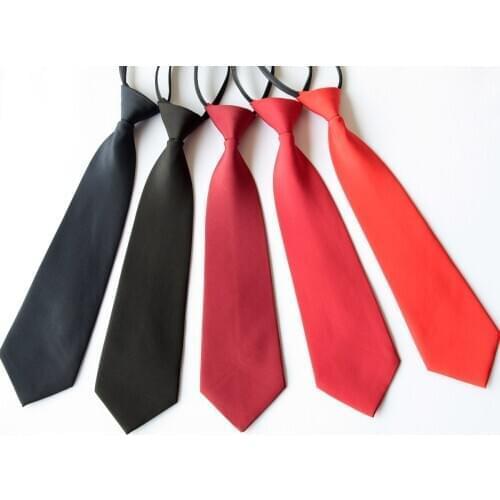 Commercial formal male womens zipper tooling red short tie easy to pull