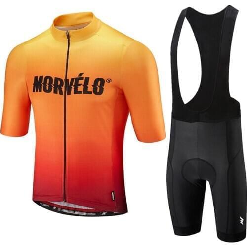 2020 team Morvelo Cycling Clothing 9D gel pads Bib shorts Bike jersey set Quick Dry Men breathable pro Maillot Culotte