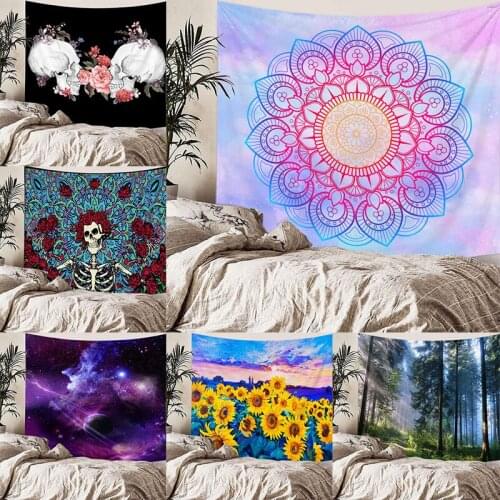 Beautiful Natural Forest Printed Large Wall Tapestry Cheap Hippie Wall Hanging Bohemian Wall Tapestries Mandala Wall Art Decor