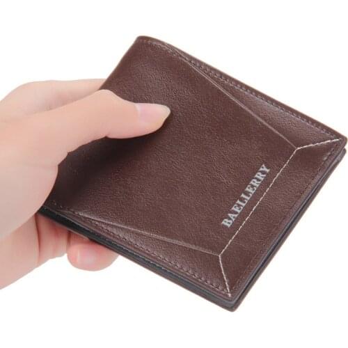 2021 New Wallet Mens purse Short Card Bag Vertical Coin Purse pu leather Card Holder Brand Wallet Men Clutch Money Bag