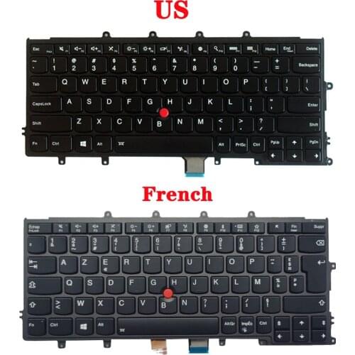 New US Keyboard For Lenovo Thinkpad X230S X240S x240i X240 X250 X260S X270 US laptop Keyboard black 04X2013 with backlight