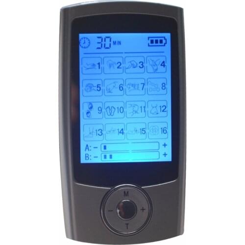 Newest 16 Modes Electric Digital TENS/EMS Massager Multifunction Shiatsu Deep Trigger Point Vibrate Massage Machine Dual Output